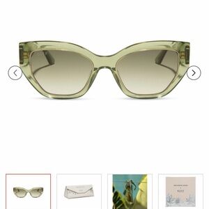 Diff Eyewear x The White Lotus Olive Cat-Eye Sunglasses
